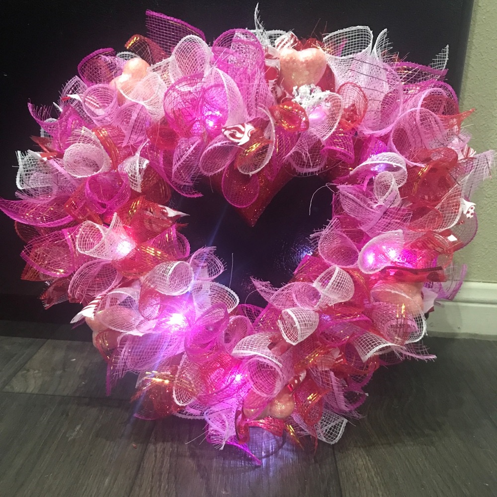 Valentine’s Day Wreath LED Lights